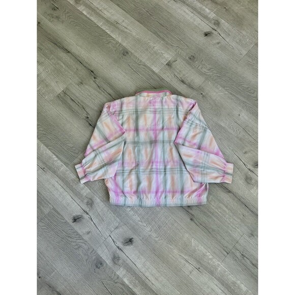 Vintage - TAIL Bomber Jacket-Green/Pink-White Plaid-size Medium - Picture 8 of 13